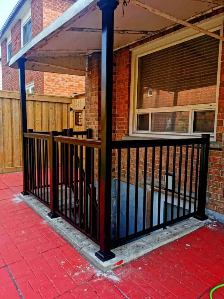 walkout basement railing toronto