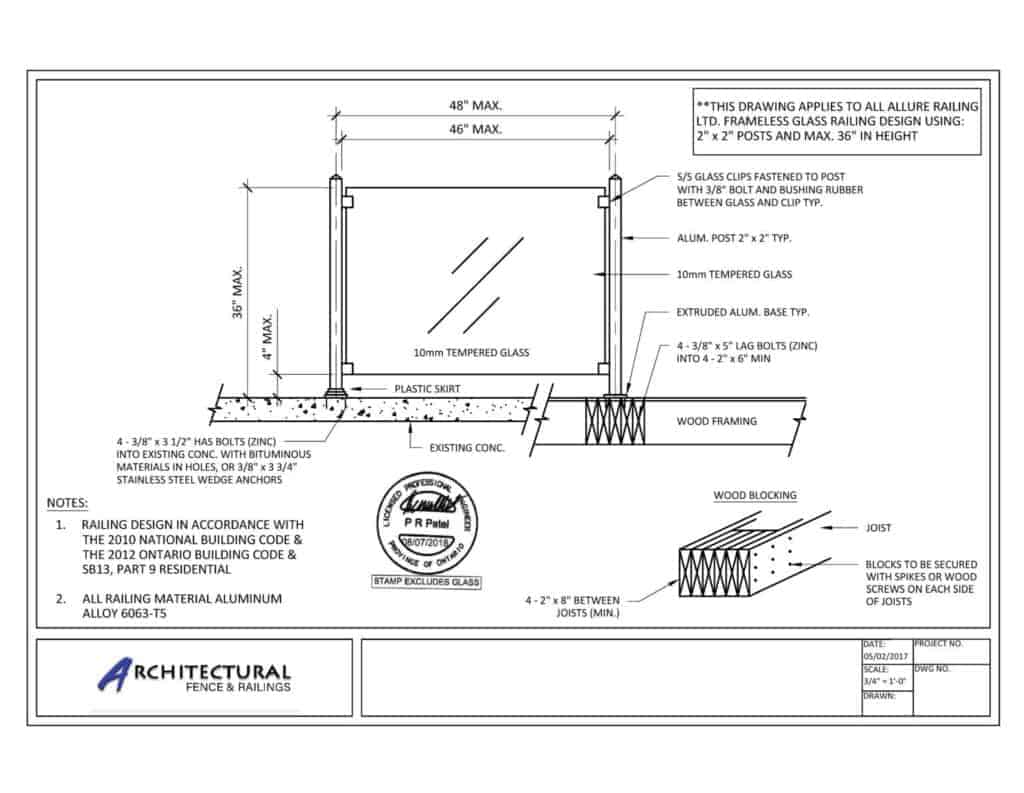 frameless glass railings toronto